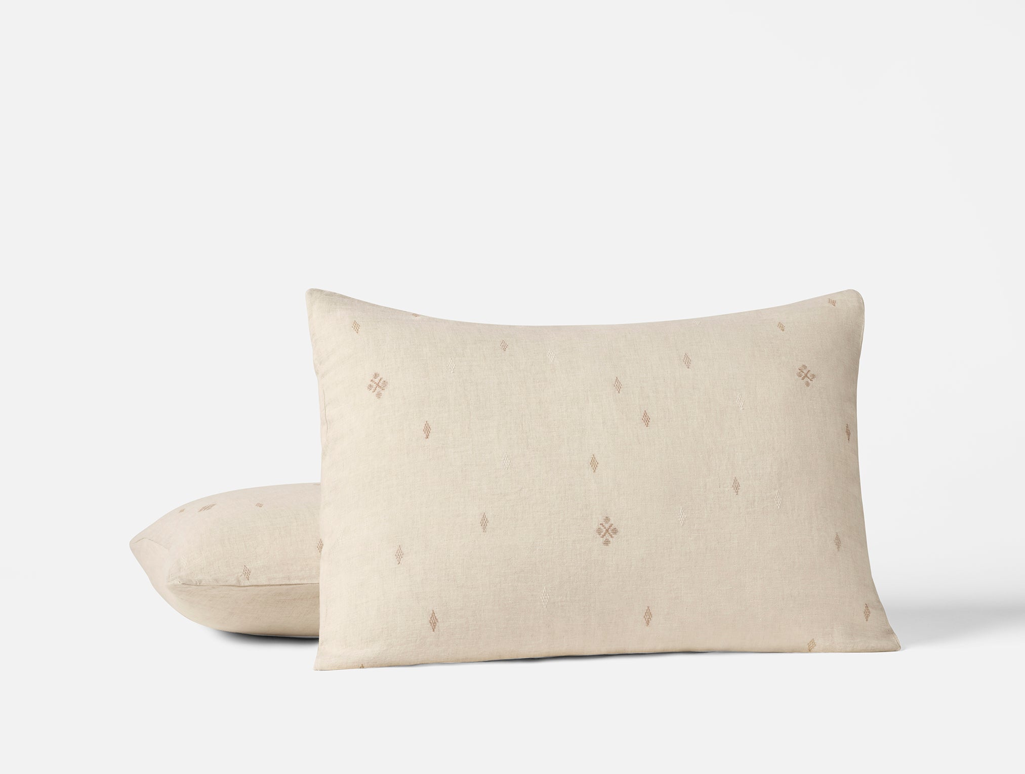 Cambria Embroidered Organic Linen Sham