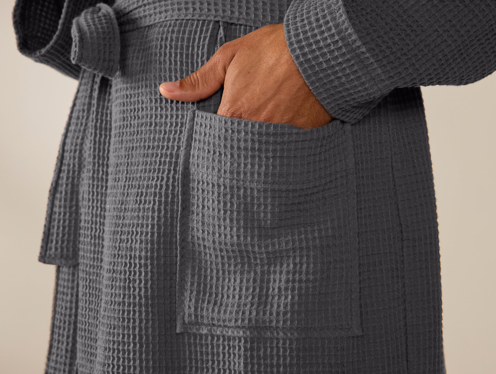 Unisex Organic Waffle Robe - Image 3