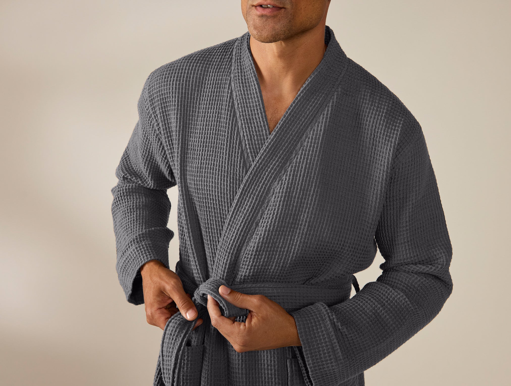 Unisex Organic Waffle Robe - Image 2