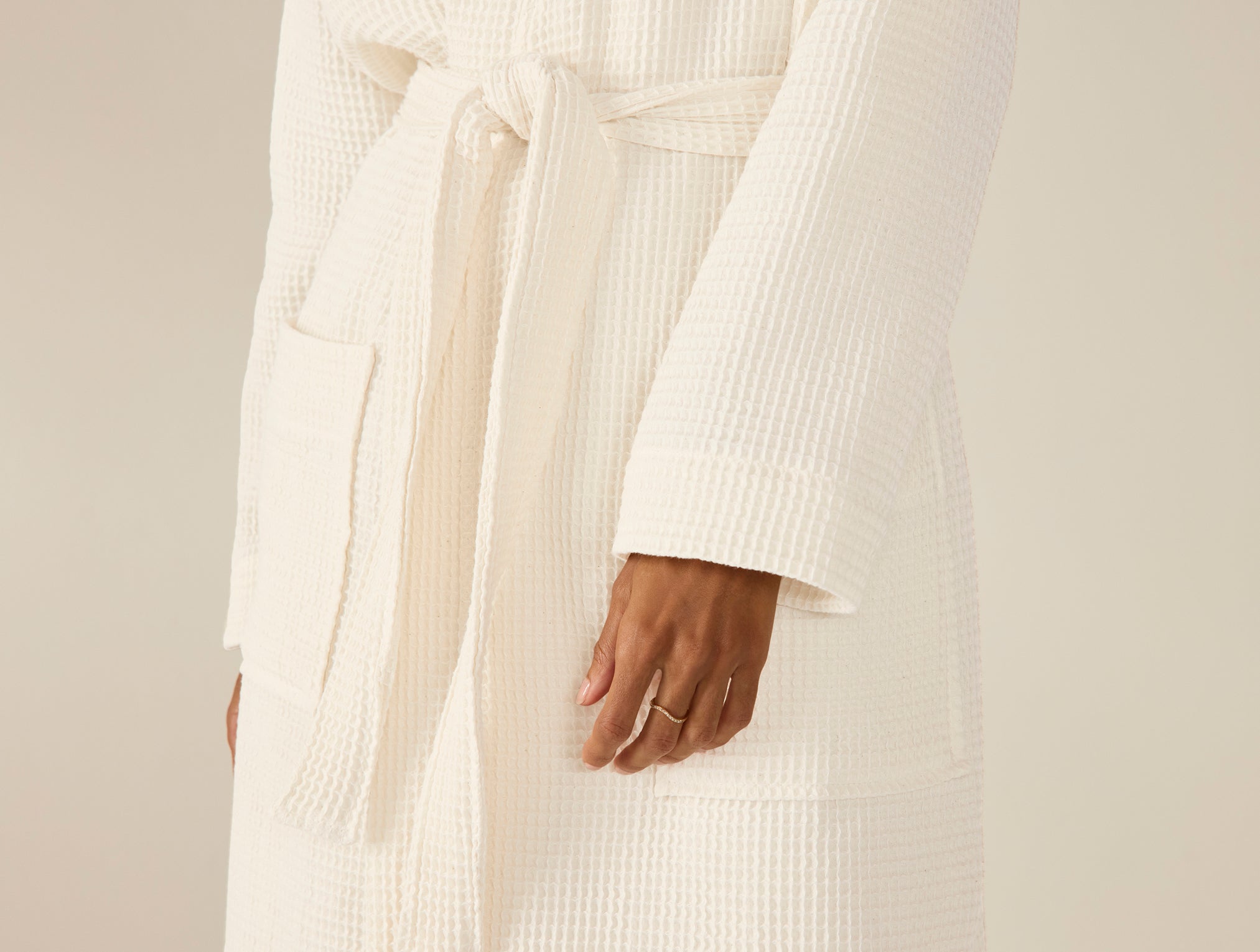Unisex Organic Waffle Robe - Image 2