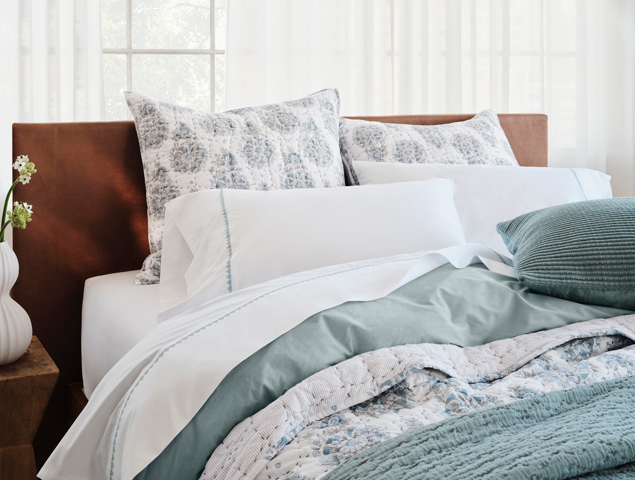 Flores Handstitched Organic Sham - Image 2