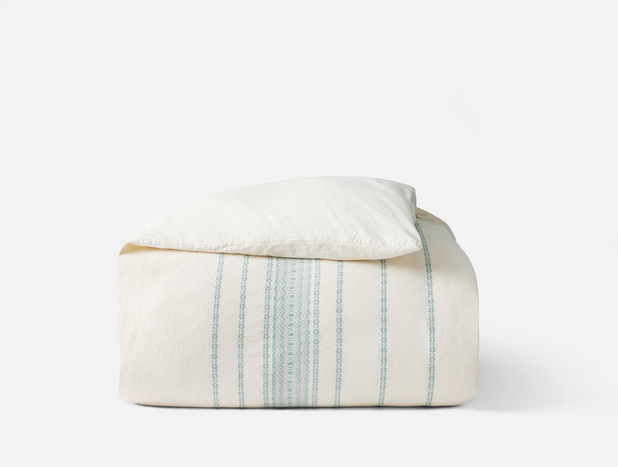 Rippled Stripe Organic Duvet Cover