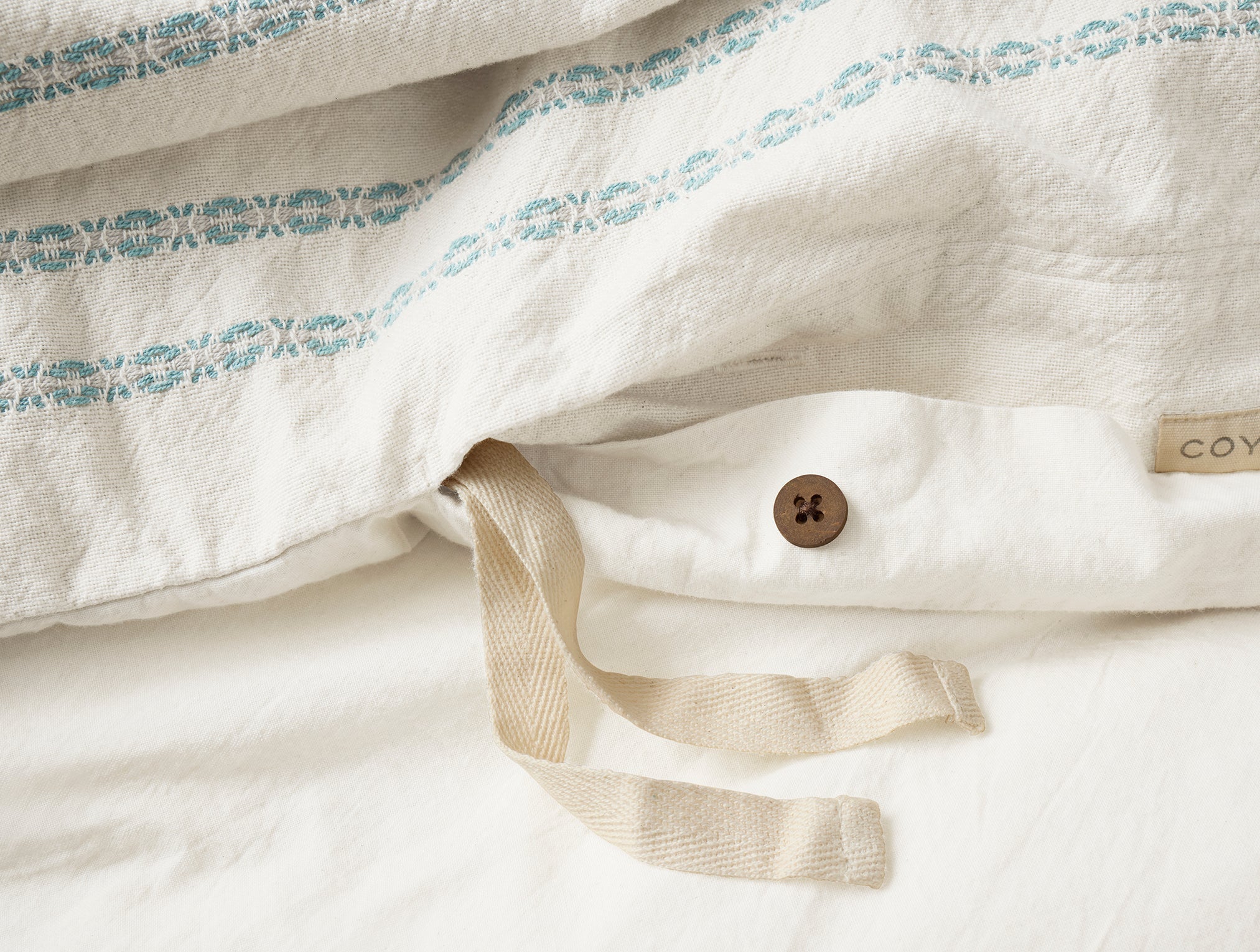 Rippled Stripe Organic Duvet Cover - Image 5