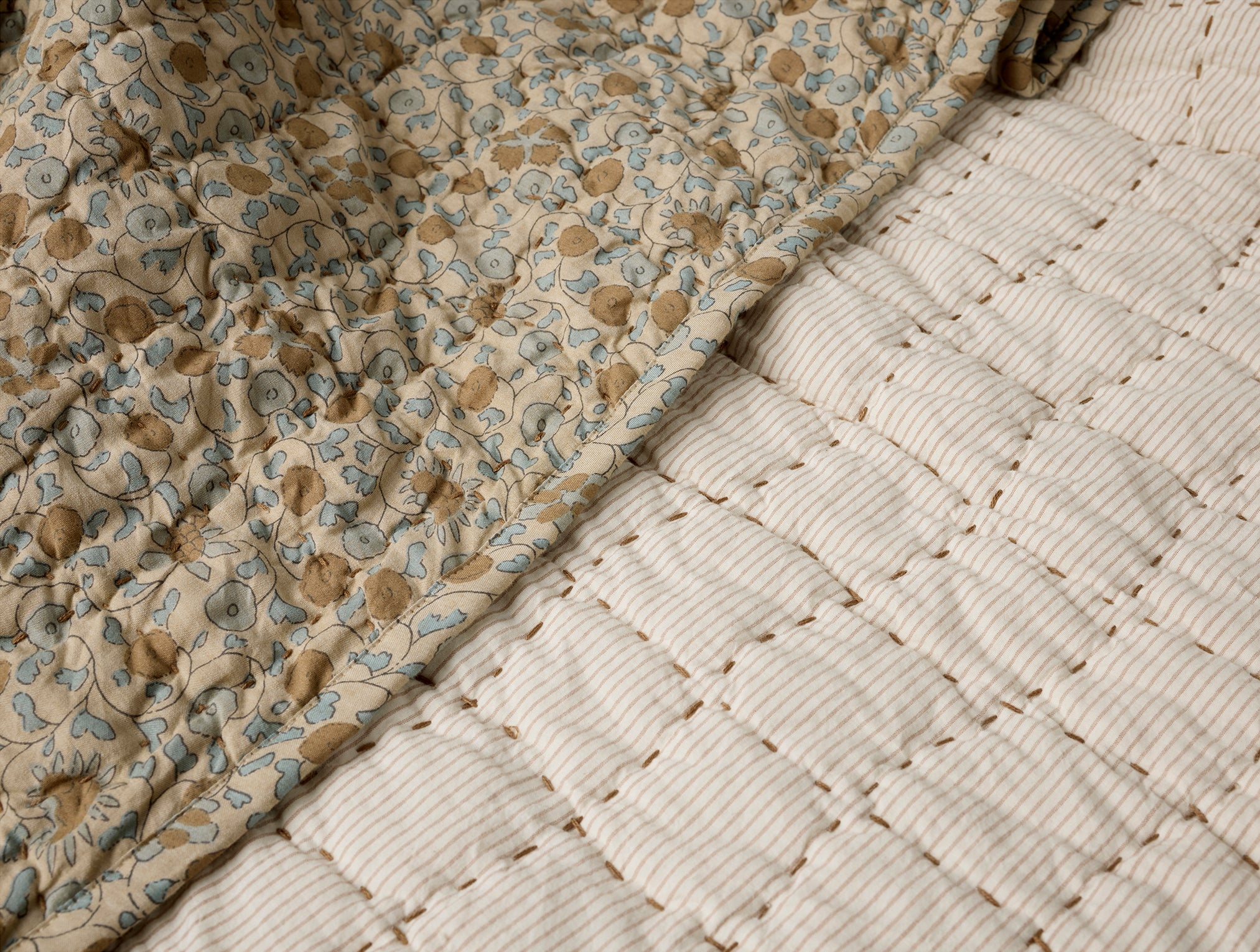 Blossom Handstitched Organic Quilt - Image 5