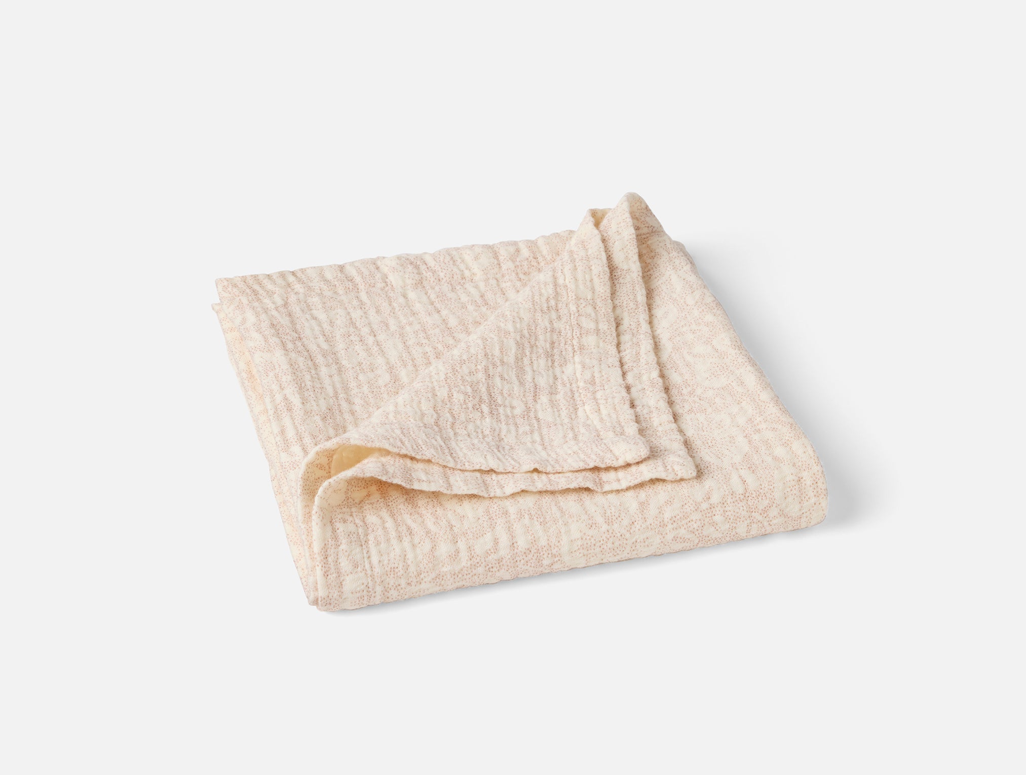Organic Print Matelasse Baby Blanket