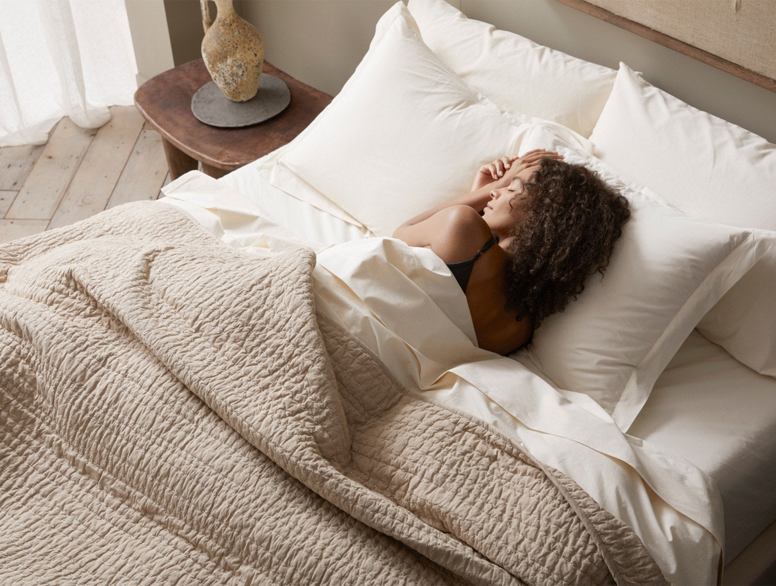 Channel Handstitched Organic Quilt - Image 4